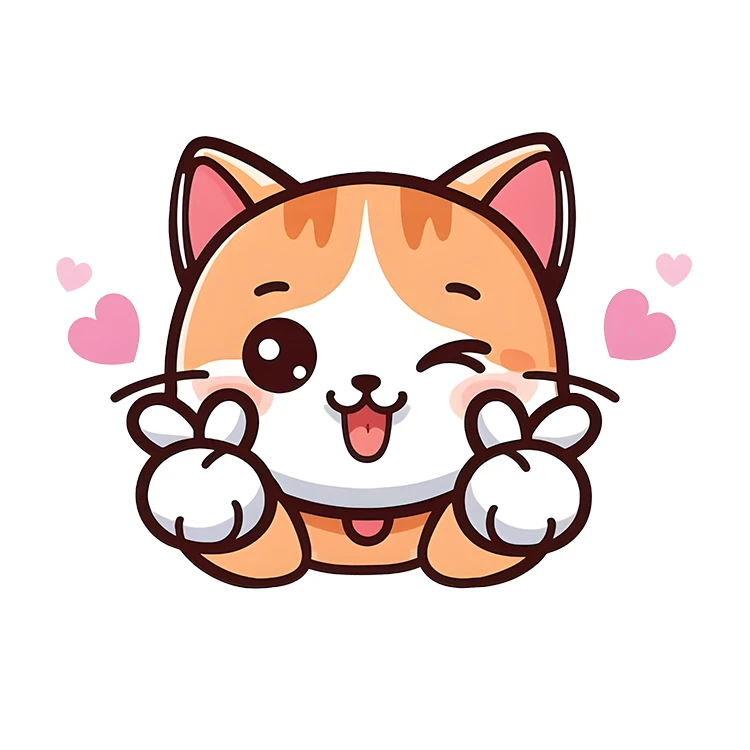 استیکر پارچه و لباس پاد آفرین مدل کارتونی کیوت گربه بامزه کد S3832