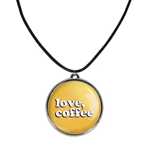 گردنبند خندالو مدل قهوه Coffee کد 2199721993
