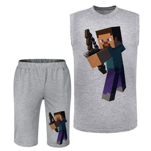 ست تاپ و شلوارک مردانه مدل ماینکرفت A379