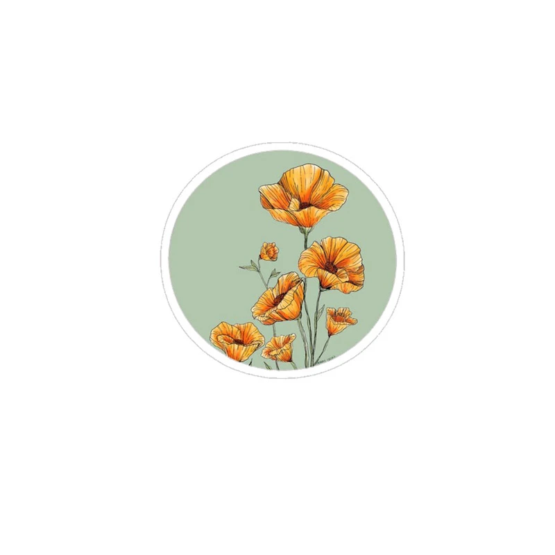 استیکر لپ تاپ طرح گل کد 009