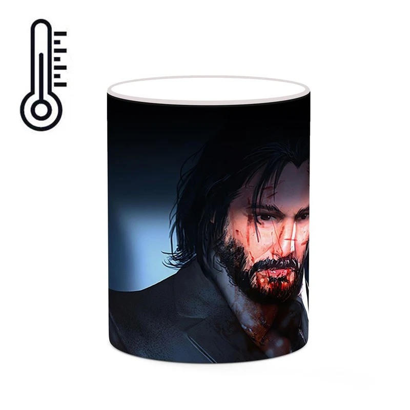 ماگ حرارتی کاکتی طرح جان ویک john wick 4 مدل mgh26470