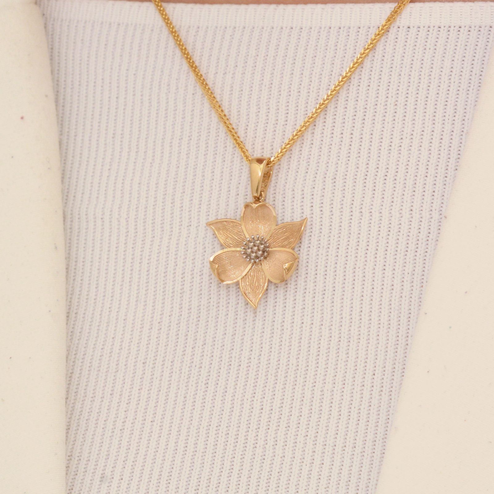 نیم ست طلا 18 عیار زنانه طلای مستجابی مدل فلاور کد T733 -  - 2