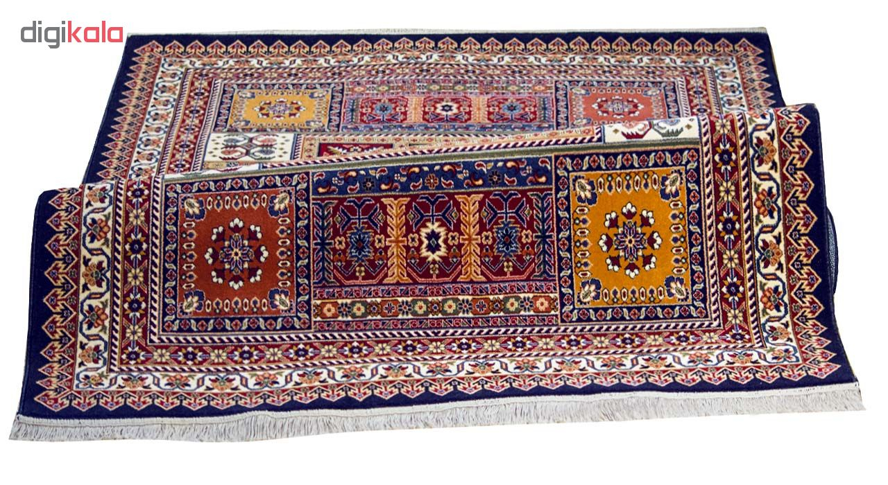 فرش ماشینی سهند کد V106.DU زمینه سرمه ای