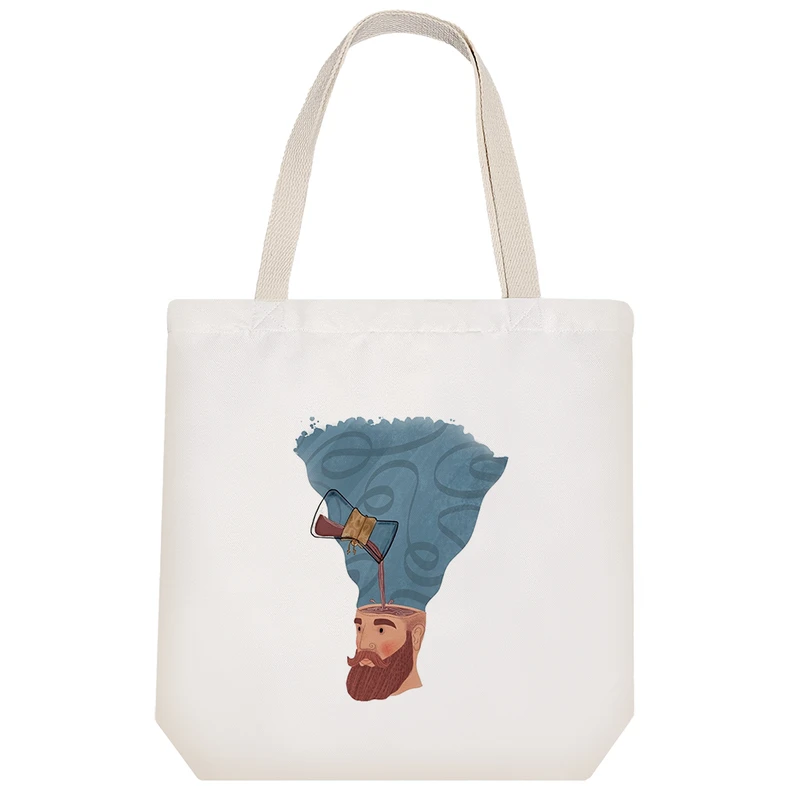 ساک خرید خندالو مدل به قهوه نیاز دارم کد 5053