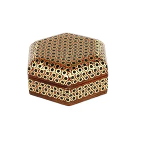 جعبه خاتم طرح شش ضلعی