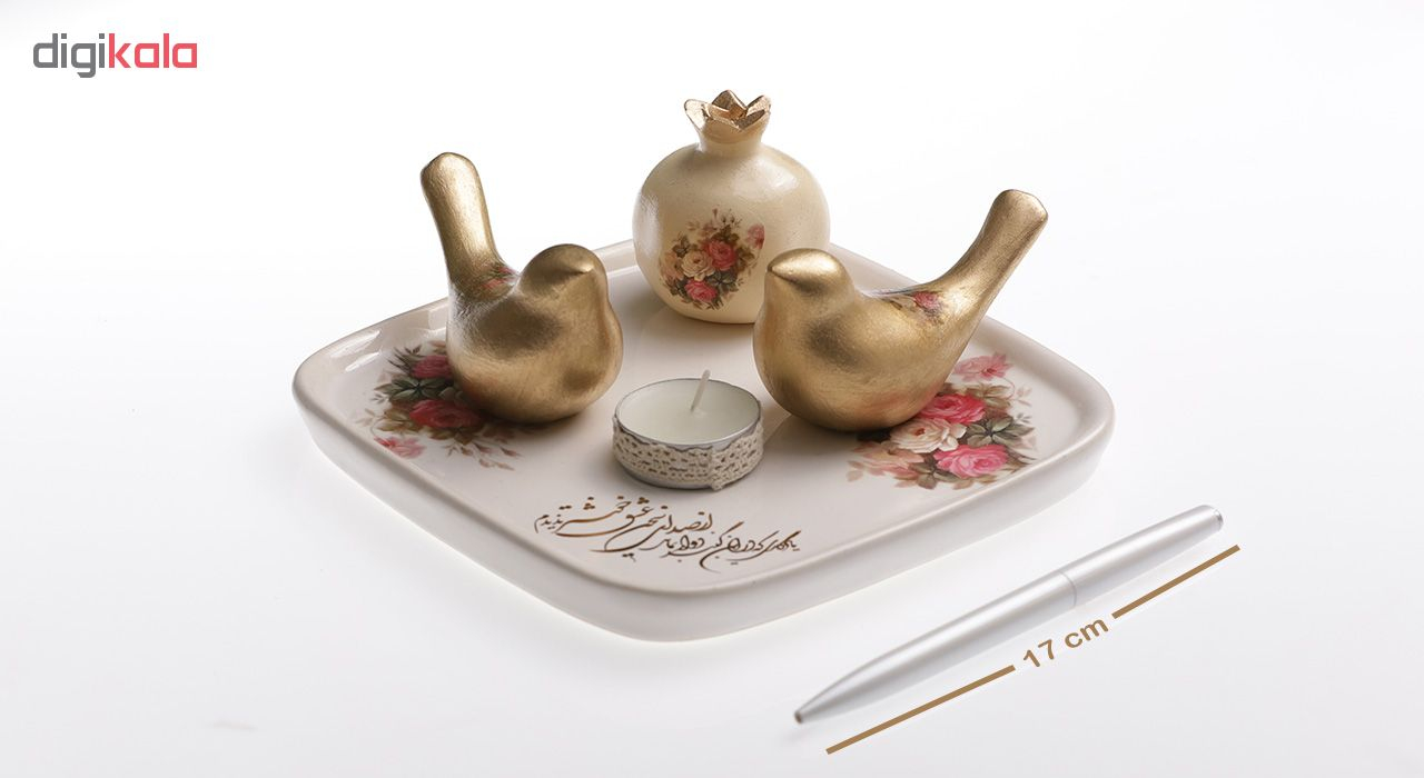 ست انار و پرنده سفالی کد T002