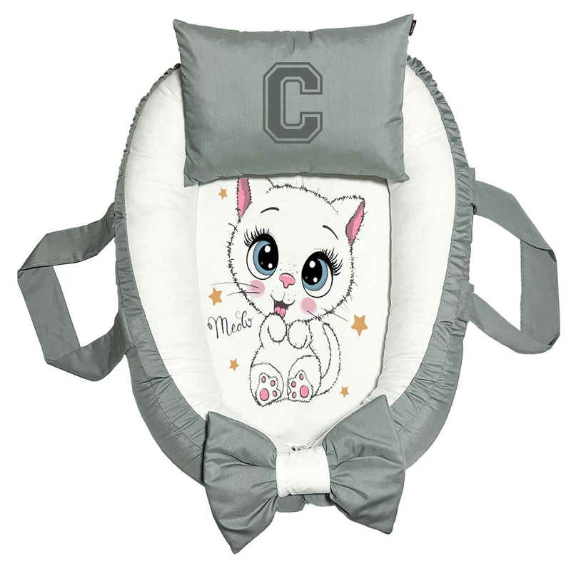 تشک غلت گیر نوزاد پاد آفرین مدل گربه طرح حرف C