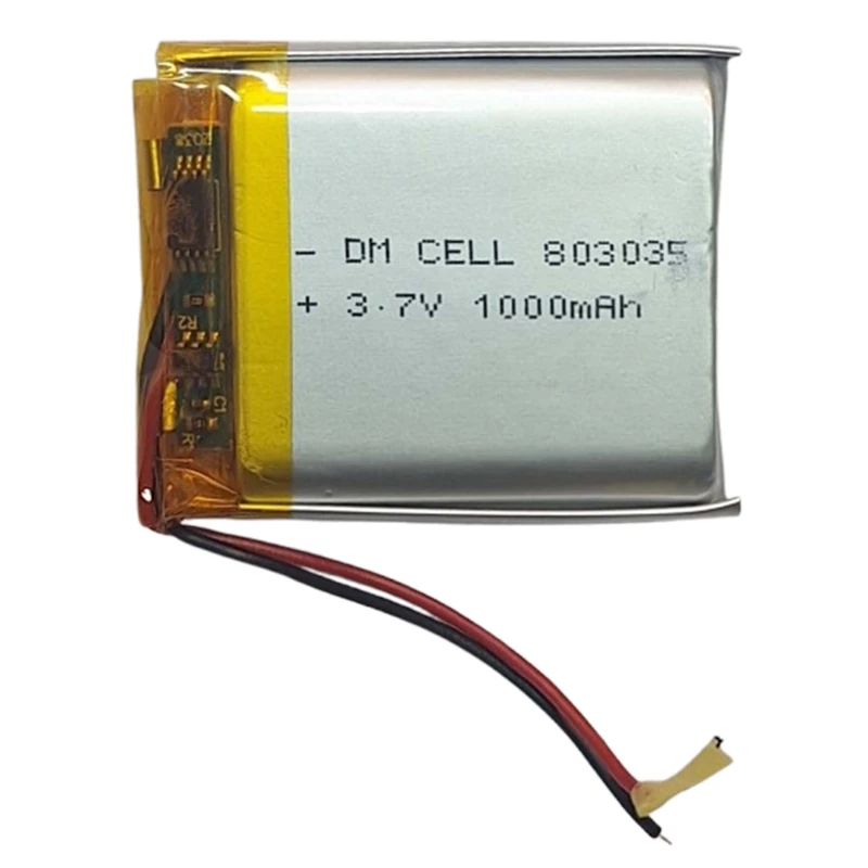 باتری لیتیومی دی ام سل مدل DM-803035 ظرفیت 1000 میلی آمپر ساعت