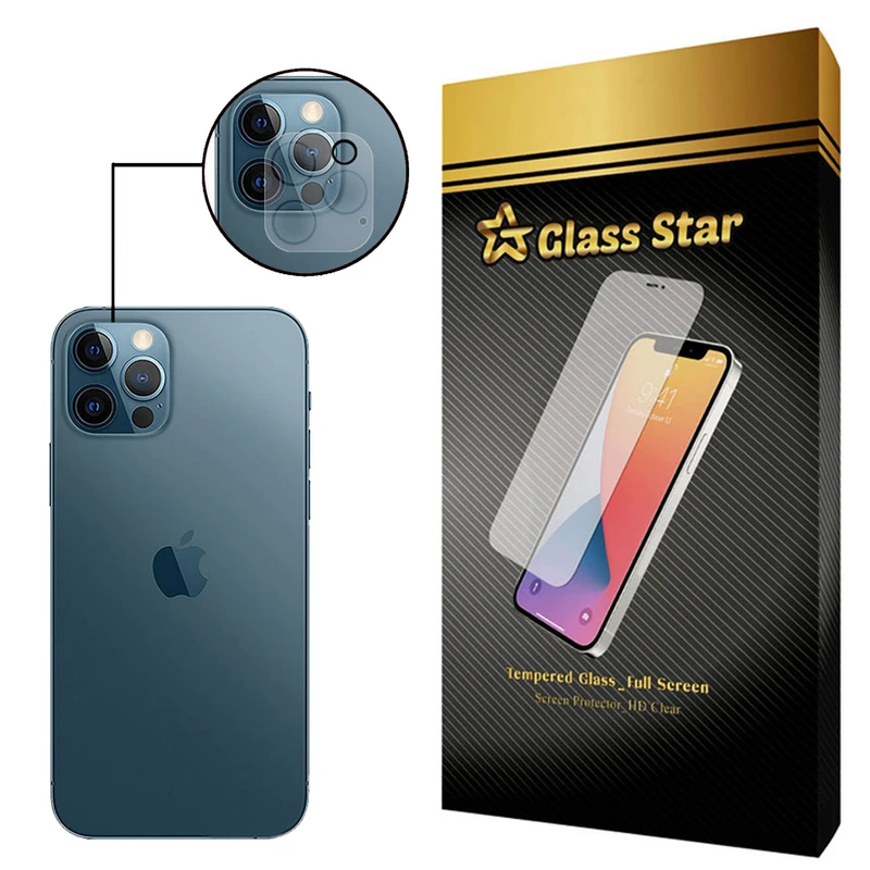 محافظ لنز دوربین گلس استار مدل L3D مناسب برای گوشی موبایل اپل iPhone 12 Pro Max