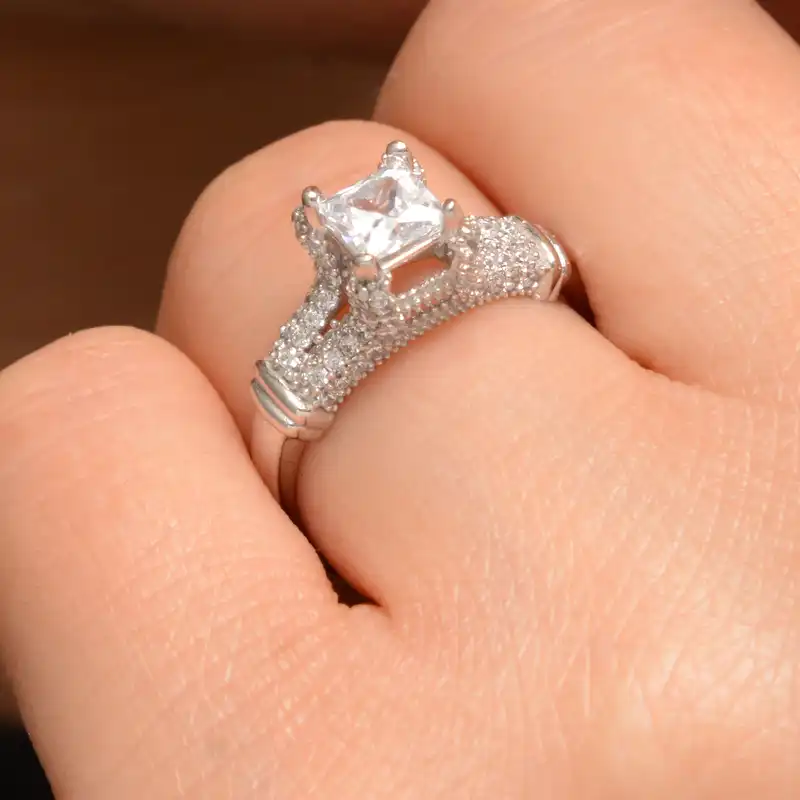 انگشتر طلا 18 عیار زنانه طلای مستجابی مدل سولیتر کد 67030