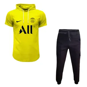 ست تی شرت کلاهدار و شلوار مردانه مدل پاریس کد 5643