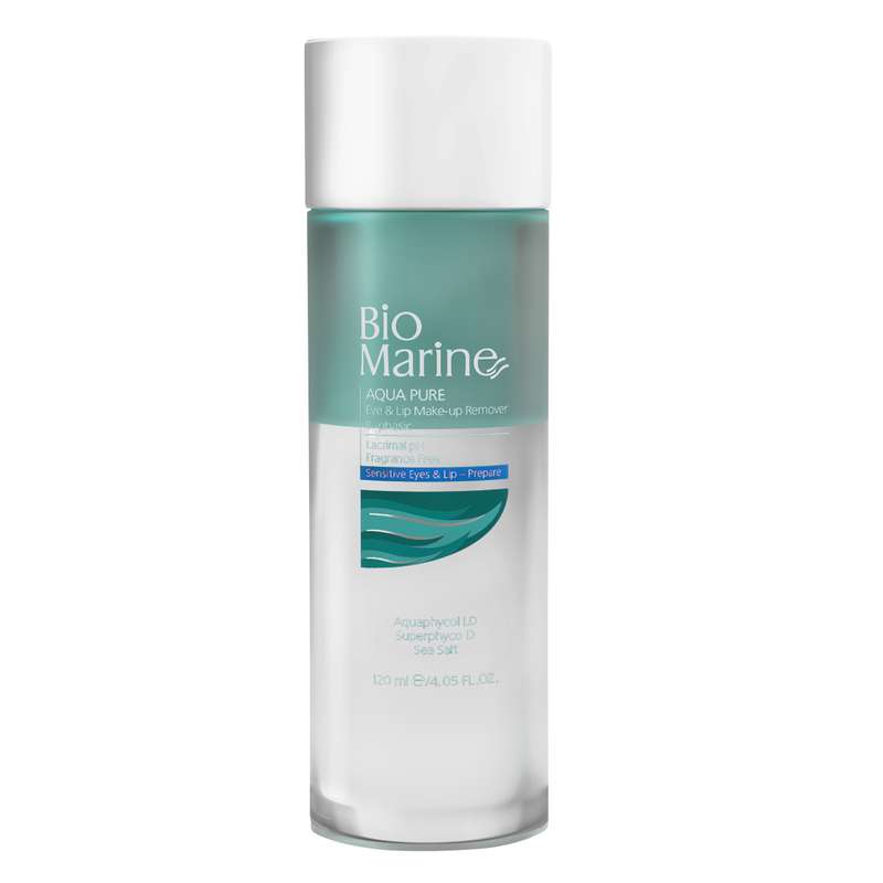 محلول پاک کننده آرایش چشم و لب بایومارین مدل AQUA PURE حجم 120 میلی لیتر محلول پاک کننده آرایش چشم و لب بایومارین مدل AQUA PURE حجم 120 میلی لیتر
