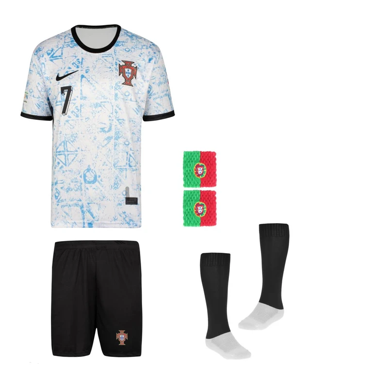 ست 5 تکه لباس ورزشی پسرانه مدل دوم پرتغال طرح رونالدو