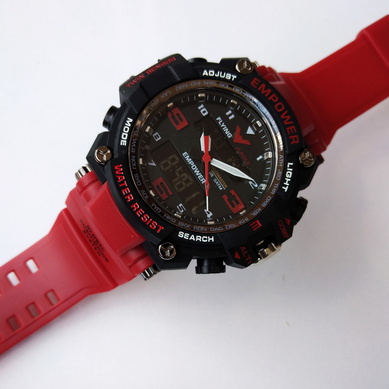 ساعت مچی عقربهای مردانه کوارتز امپاور مدل دوزمانه ورزشی اسپرت کد 6891