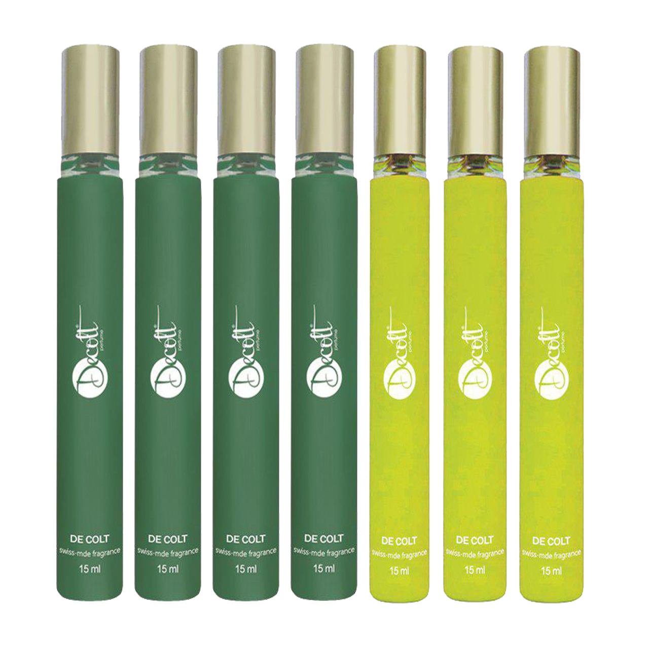 عطر جیبی مردانه دکلت مدل 70 حجم 15 میلی لیتر مجموعه 7 عددی