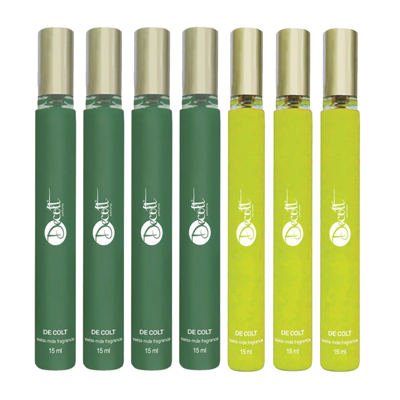 عطر جیبی مردانه دکلت مدل 70 حجم 15 میلی لیتر مجموعه 7 عددی