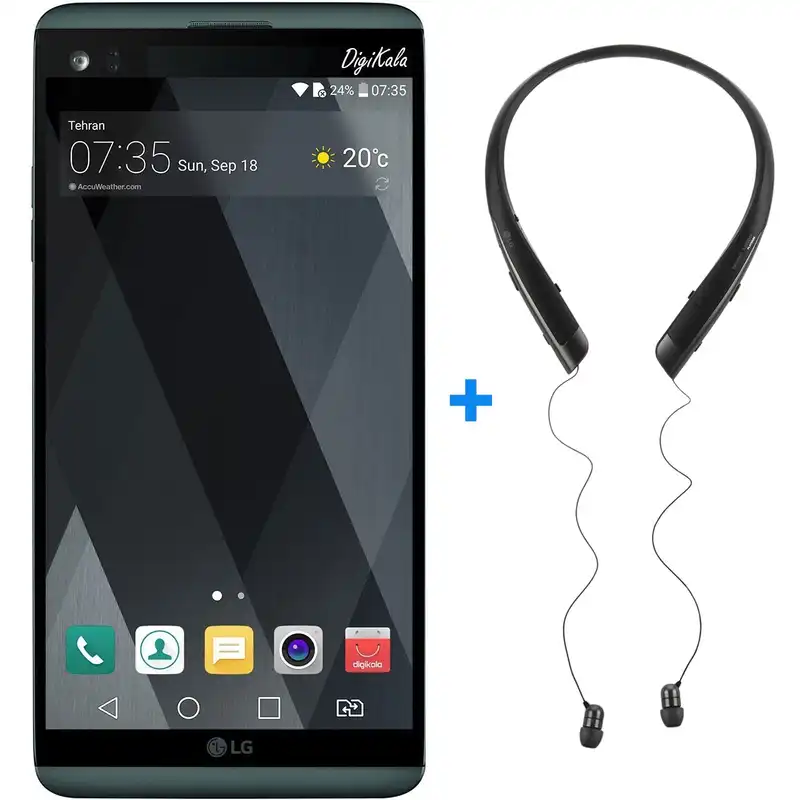 گوشی موبایل ال جی مدل V20 H990ds دو سیم‌کارت به همراه باندل نک بک 1100
