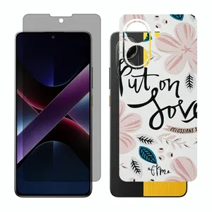 Glass Together model privacy screen protector suitable for Xiaomi Poco X7 Pro mobile phone with back cover sticker