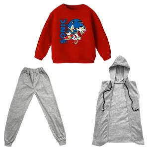 ست 3 تکه لباس پسرانه مدل سونیک کد 04