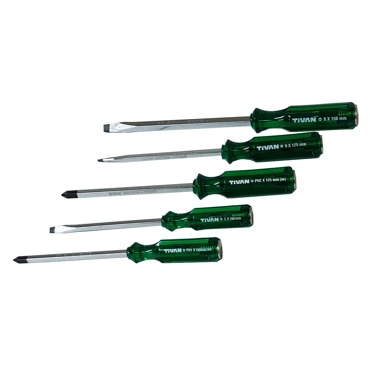 پیچ گوشتی چهارسو و دوسو ضربه خور تیوان مدل HT - 00615 مجموعه 5 عددی پیچ گوشتی چهارسو و دوسو ضربه خور تیوان مدل HT - 00615 مجموعه 5 عددی