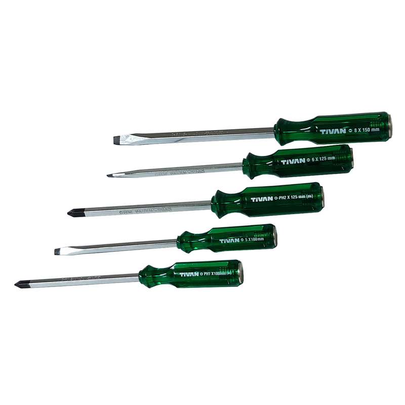 پیچ گوشتی چهارسو و دوسو ضربه خور تیوان مدل HT - 00615 مجموعه 5 عددی پیچ گوشتی چهارسو و دوسو ضربه خور تیوان مدل HT - 00615 مجموعه 5 عددی