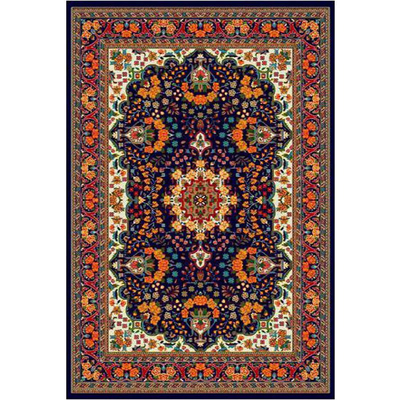 گبه ماشینی مرداس طرح گیوا زمینه سورمه ای