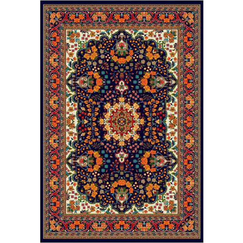 گبه ماشینی مرداس طرح گیوا زمینه سورمه ای گبه ماشینی مرداس طرح گیوا زمینه سورمه ای