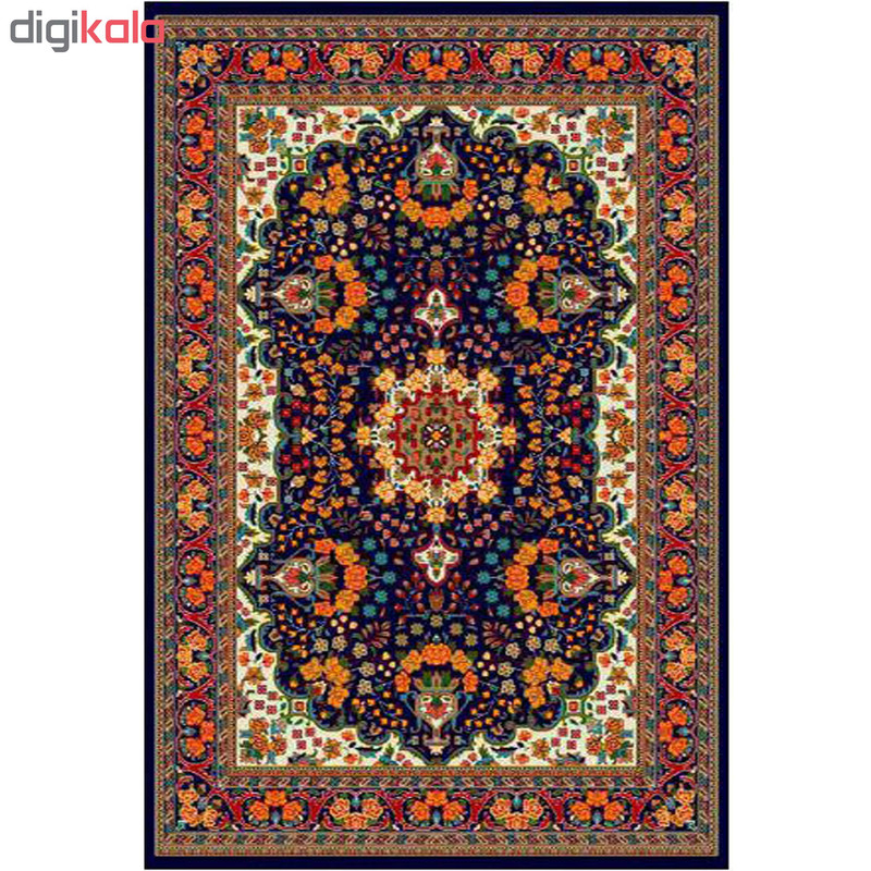 گبه ماشینی مرداس طرح گیوا زمینه سورمه ای