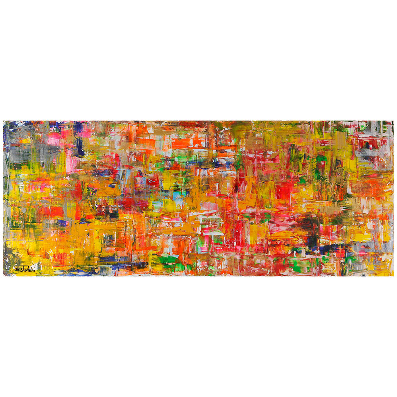 تابلو نقاشی اکریلیک مدل بن بست رنگی کد 7