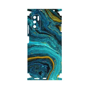 MAHOOT Turquoise marblewith golden streaks-FullSkin Cover Sticker for Xiaomi Redmi Note 11SE