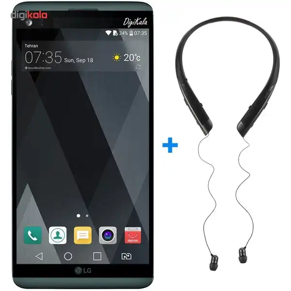 گوشی موبایل ال جی مدل V20 H990ds دو سیم‌کارت به همراه باندل نک بک 1100