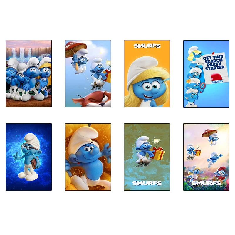پوستر کارنيکا طرح اسمورف‌ها Smurfs کد 32475 مجموعه 8 عددی
