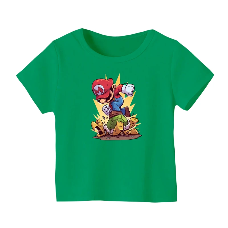 تی شرت آستین کوتاه بچگانه مدل ماریو کد ۲