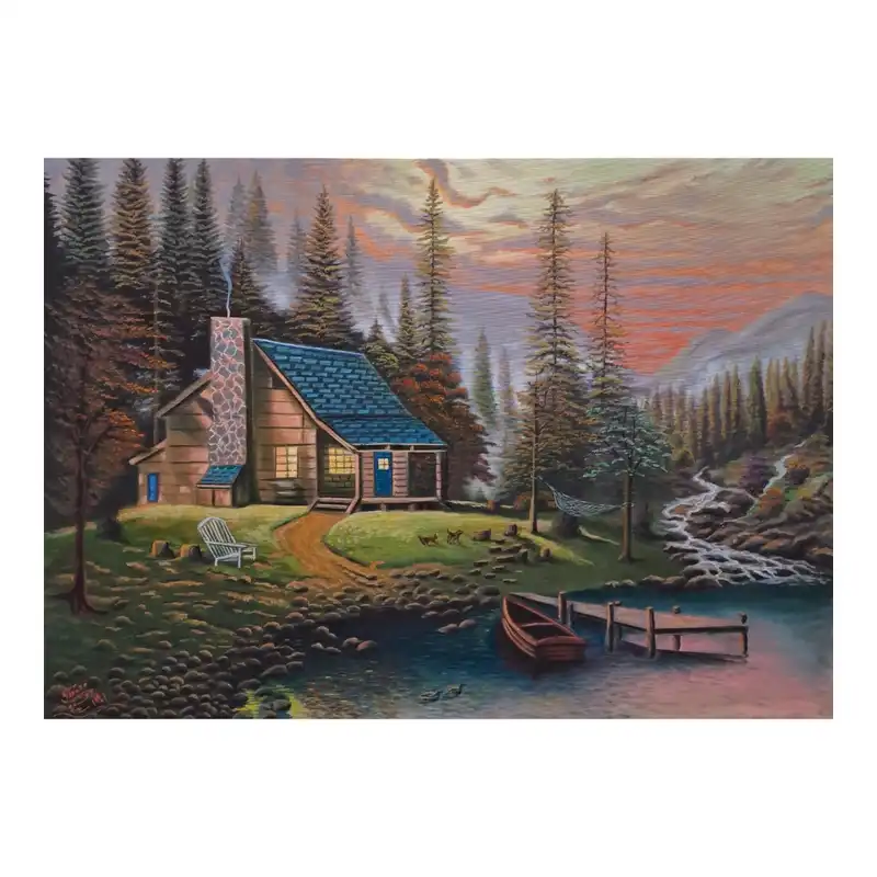 تابلو نقاشی رنگ روغن طرح طبیعت کد 49