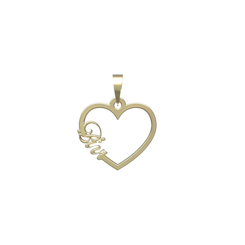 آویز گردنبند طلا 18 عیار زنانه مدوپد مدل اسم بیوی bivi کد PB1-10356