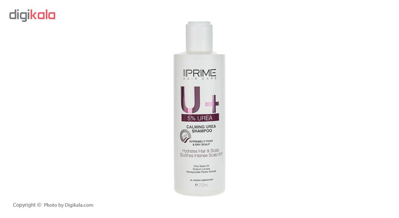 شامپو رطوبت رسان پریم مدل  U+ 5% Urea حجم 250 میلی لیتر