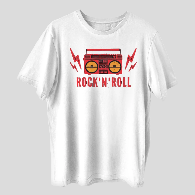 تی شرت آستین کوتاه مردانه مدل راک اند رول z341