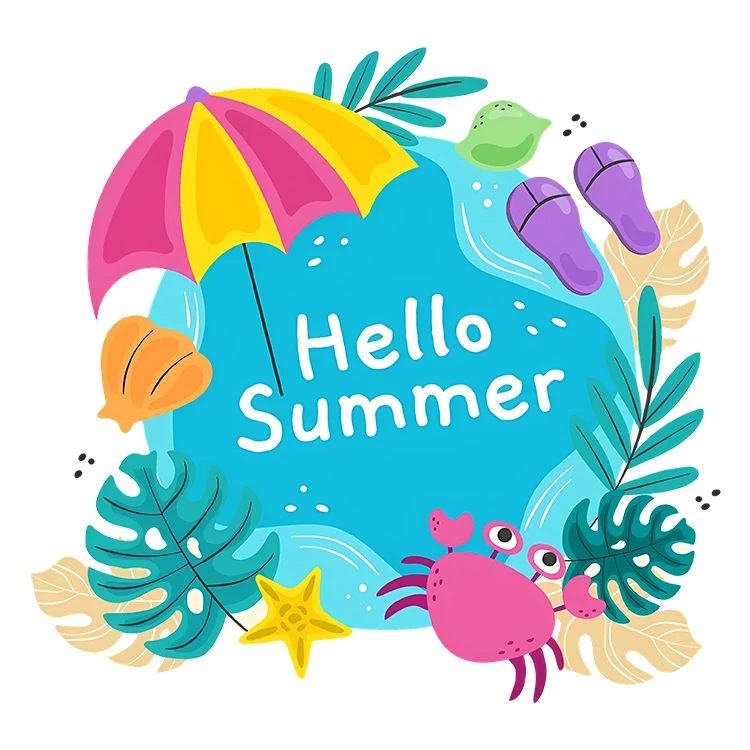 استیکر پارچه و لباس پاد آفرین مدل تابستان کد S5830