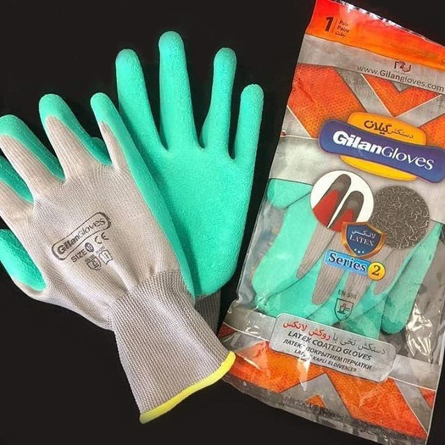 عکس شماره 2 : دستکش ایمنی دستکش گیلان مدل لاتکس ضد برش (xl) بسته 12 عددی