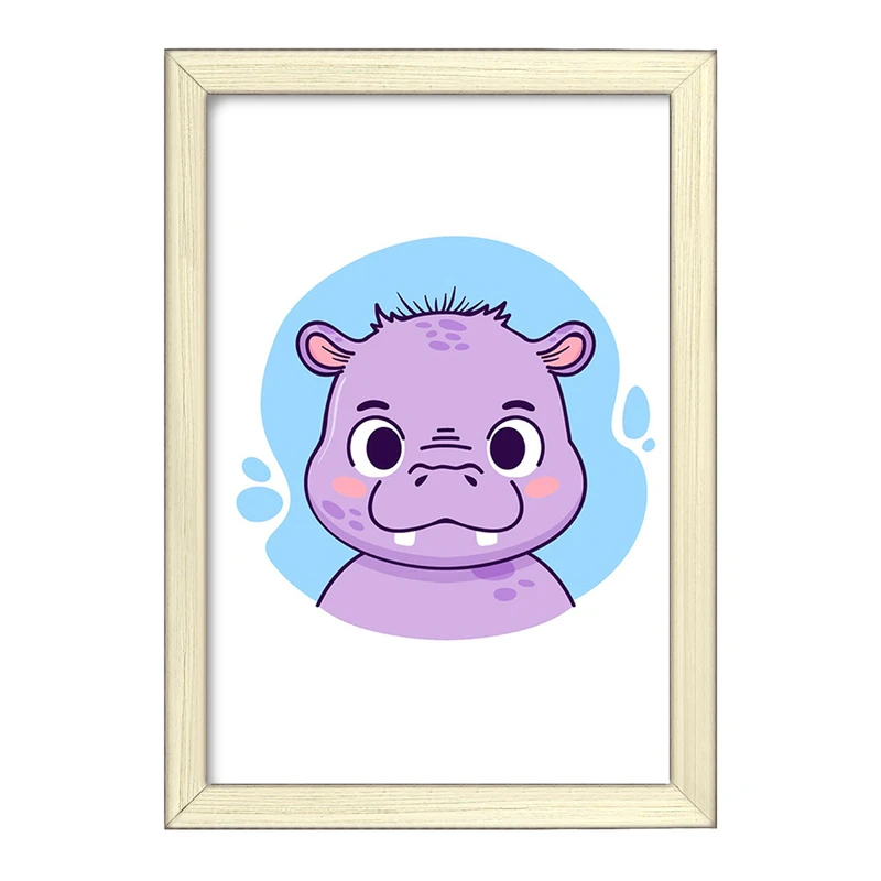 تابلو خندالو طرح اسب آبی حیوانات بامزه کد 37144