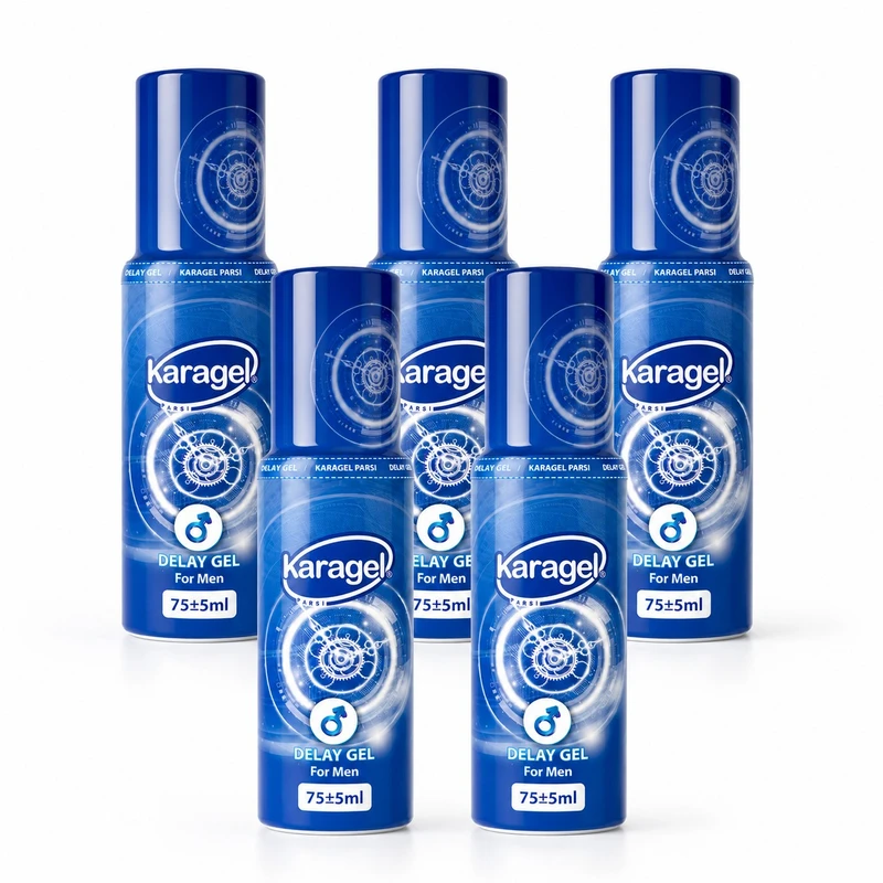 ژل روان‌کننده بهداشت جنسی آقایان کاراژل مدل 5pcs-blue حجم 75 میلی‌لیتر مجموعه 5 عددی
