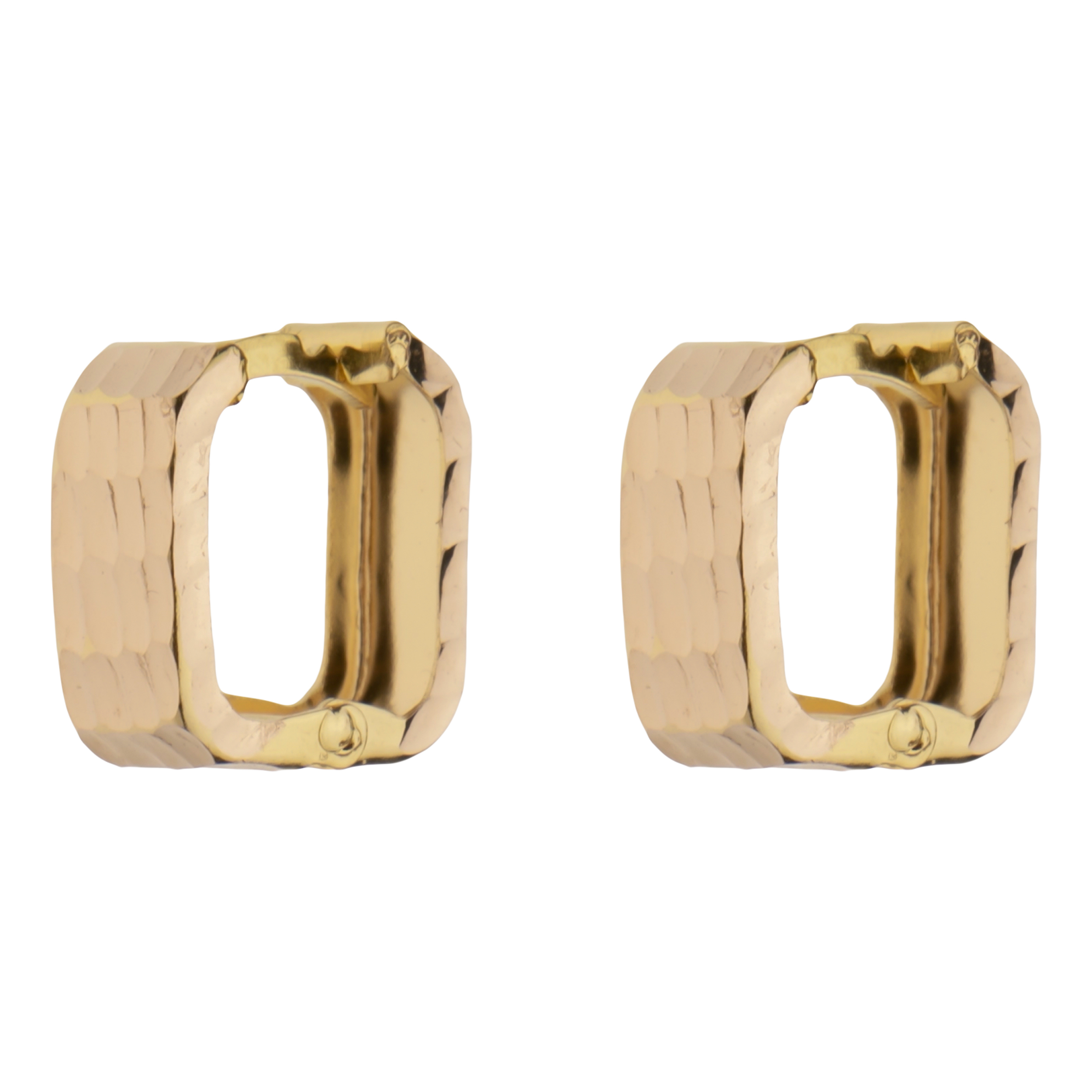 گوشواره حلقه‌ای طلا 18 عیار زنانه گلدم مدل E-3070038