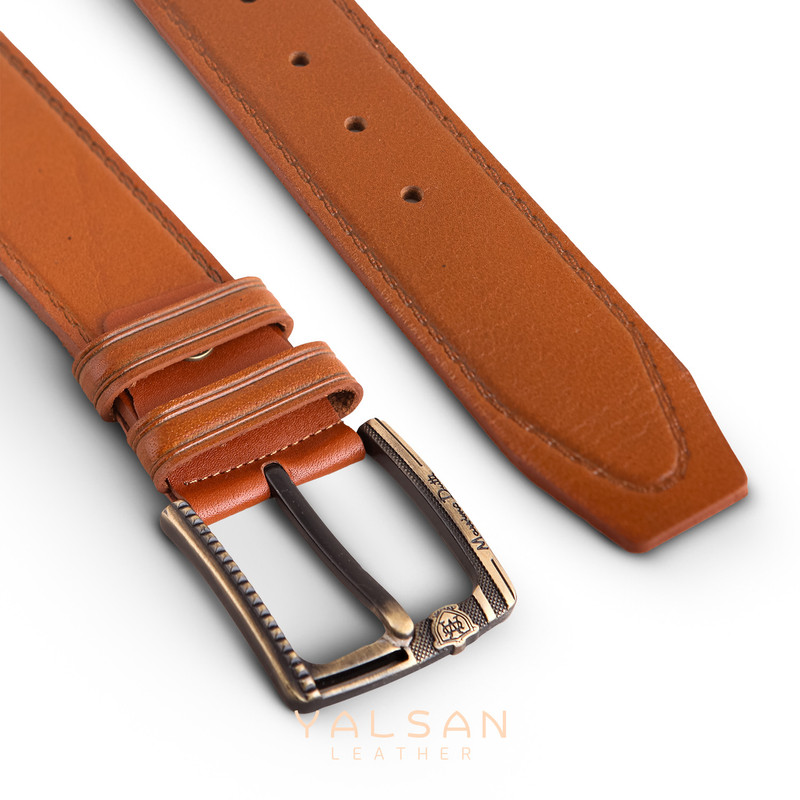 کمربند مردانه چرم یلسان مدل بایسن 4.5 کد GS-02as-084