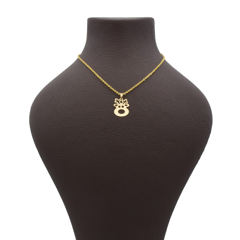 گردنبند طلا 18 عیار دخترانه مدل گاو گردنبند طلا 18 عیار دخترانه مدل گاو