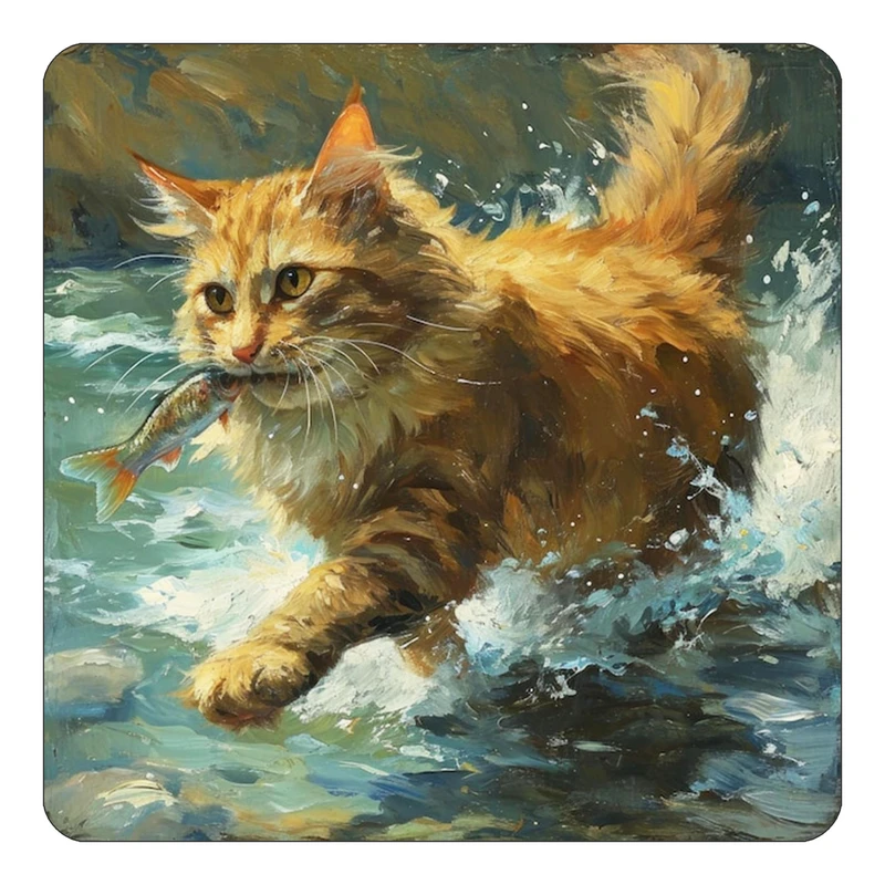 مگنت کاکتی طرح نقاشی رنگ روغن مدل mp69903