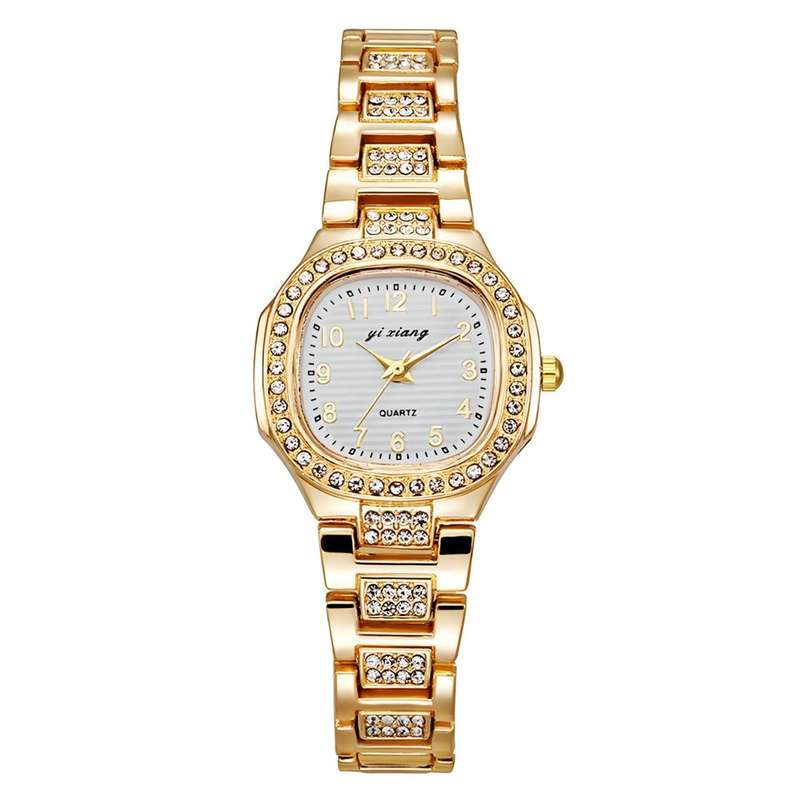 ساعت مچی عقربه ای زنانه مدل دورنگین زنجیری02 ساعت مچی عقربه ای زنانه مدل دورنگین زنجیری02