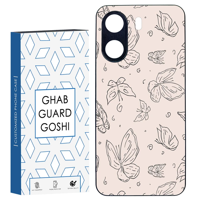 کاور قاب گارد گوشی طرح پروانه کد TPU-238 مناسب برای گوشی موبایل شیائومی REDMI 13C / POCO C65