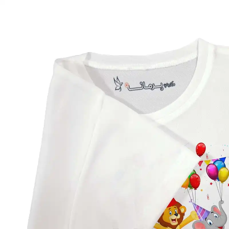 تی شرت بچگانه پرمانه طرح حیوانات بامزه کد pmt.6027