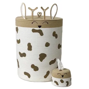 سبد اسباب بازی کودک به همراه جای دستمال کاغذی مدل زرافه