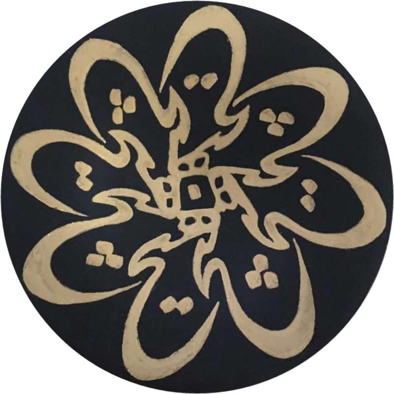 بشقاب دیوارکوب سفالی طرح هیچ کد 111